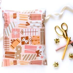 12 Christmas Gift Holiday Mailers 10X13, Pink White Mauve, BUY NOW PRICE